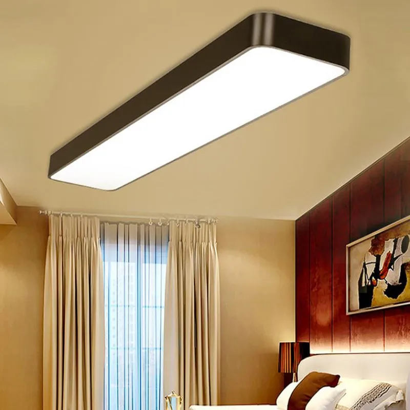 LED Modern Ceiling Light Lamp Cold White Hall Surface Mount Flush Panel Rectangle Lighting Fixture Bedroom Living Room Office