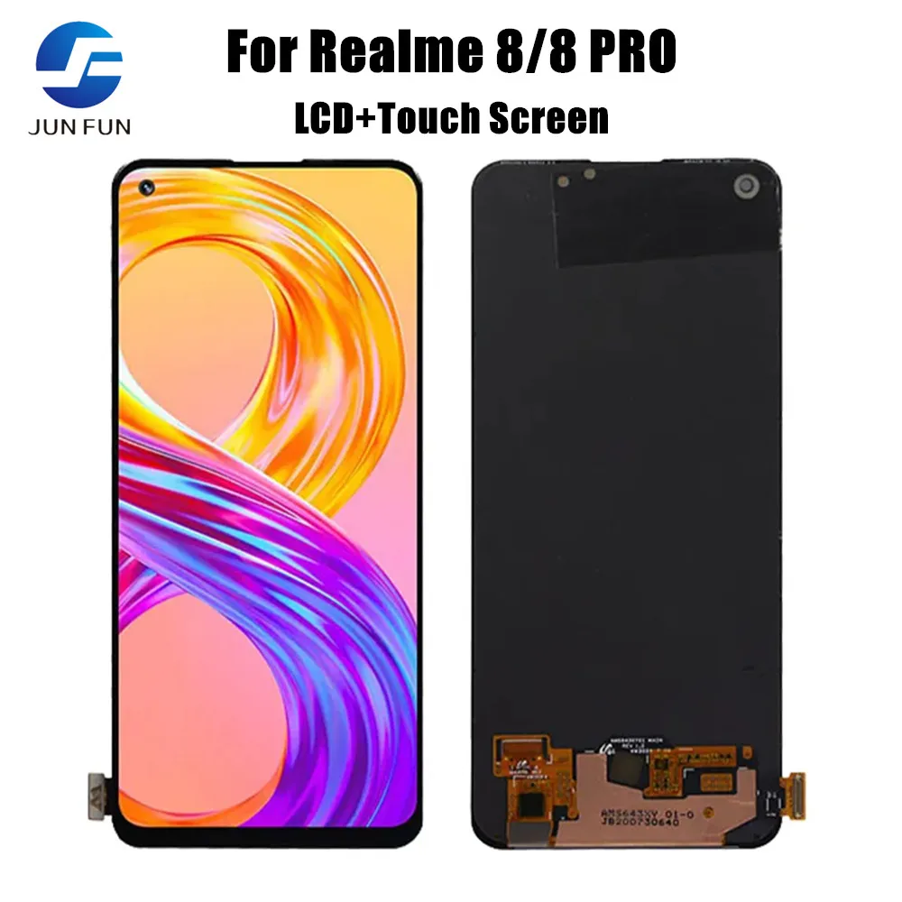 

6.4"For Realme 8 Pro 8Pro RMX3081 LCD Display Touch Screen Digitizer For Realme8 4G RMX308 LCD With Fingerprint