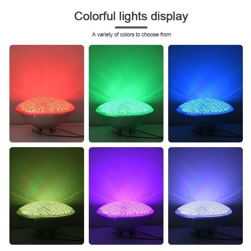 12V Ac Ip68 impermeable inground Rgb subacuático empotrado piscina luces multicolores con control remoto
