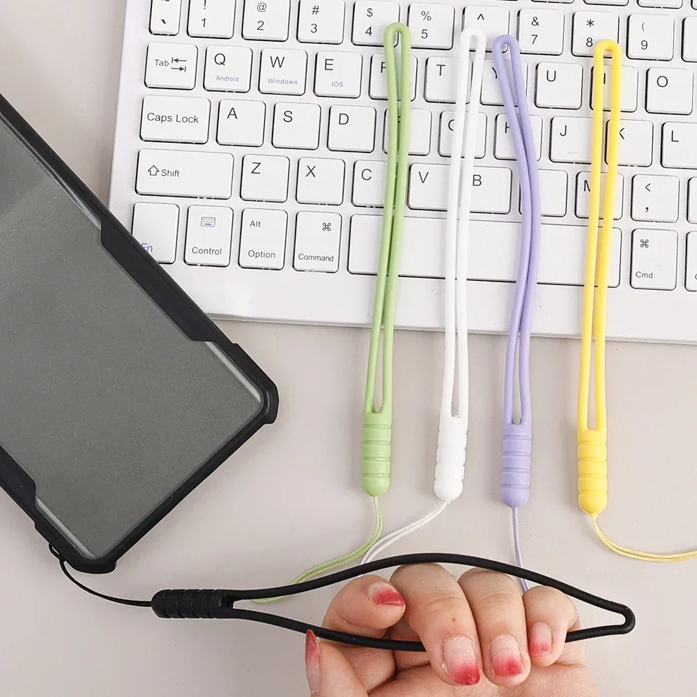 1-5 قطعة أحزمة المعصم اليد الحبل سيليكون قلادة آيفون 17 16 سامسونج S26 Mi الهاتف المحمول المفاتيح مفتاح حبل سلسلة العالمي