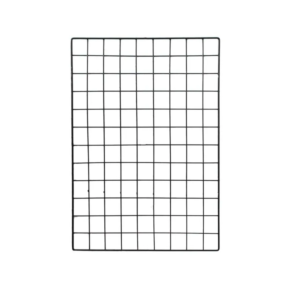 Black Wire Mesh Panel Detachable Rust-resistant Photo Wall Grid Shelf Metal Pet Playpen Panel