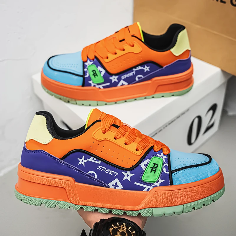 2024 Autumn New Style Men Running Sport Shoes Colorful YouthOutdoor Street Walking Shot Sneakers Comfortable Flats Shoes