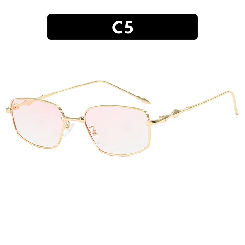 Gafas de sol cuadradas irregulares para hombre y mujer, lentes de sol de montura estrecha, tendencia, estilo retro, 2024