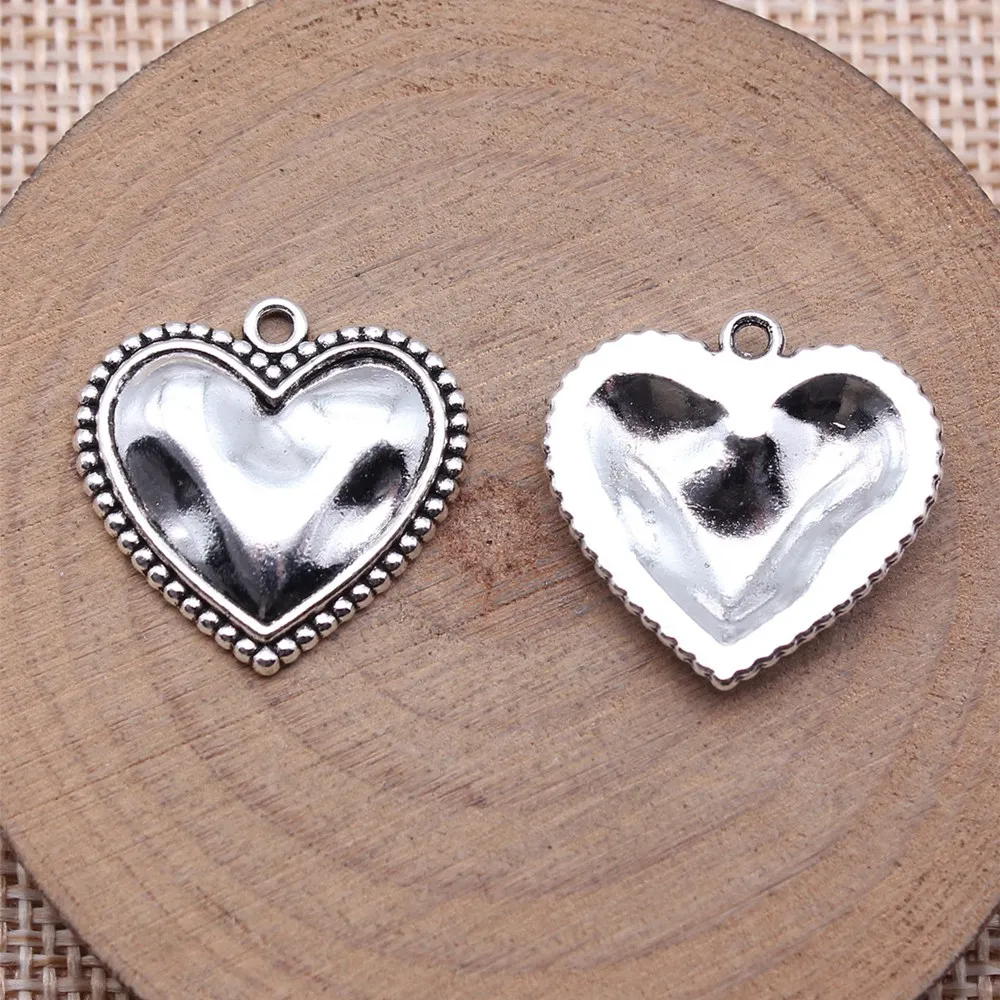 Nail Charms Heart Charms Jewelry Tools 21x21mm 10pcs