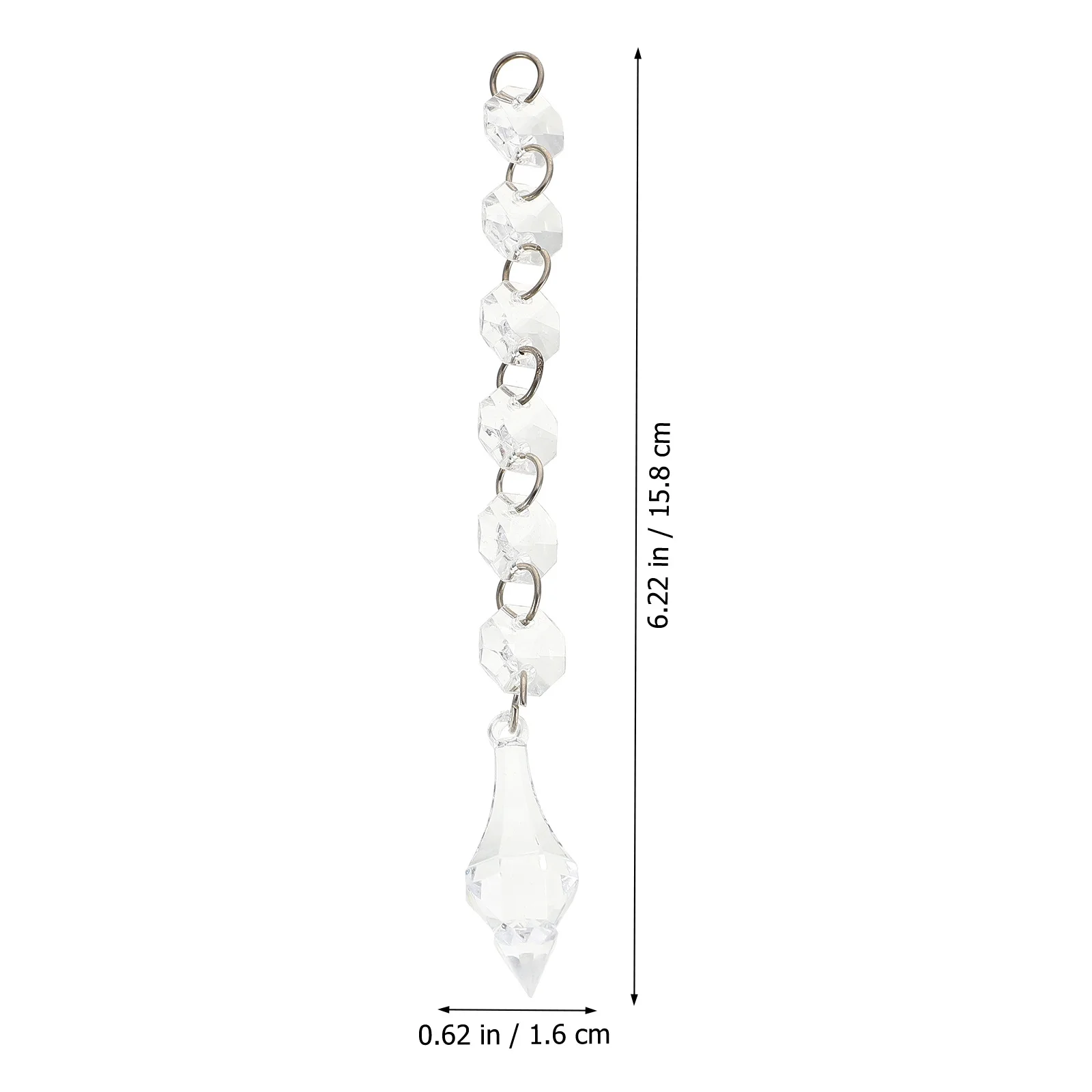 

20Pcs Octagonal Bead Hanging Decor Crystal Drops for Chandeliers Lamp Ornaments Window Pendants Lamp Ornaments