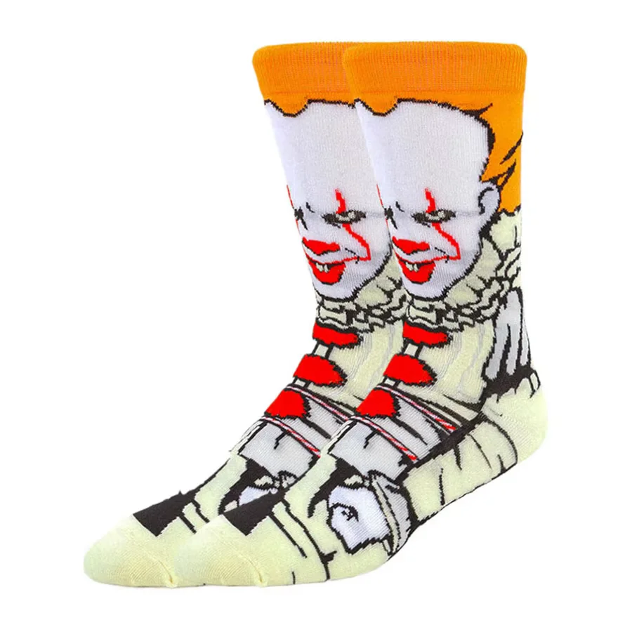 Носки с героями мультфильмов в стиле аниме для мужчин и женщин, уличная мода, Рождество, Хэллоуин, хип-хоп, новинка, забавные повседневные эластичные носки, мягкая посадка