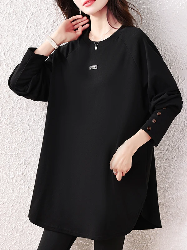 

Женская модная свободная толстовка больших размеров для ранней осени, универсальный худи с эффектом стройности, женский дизайн