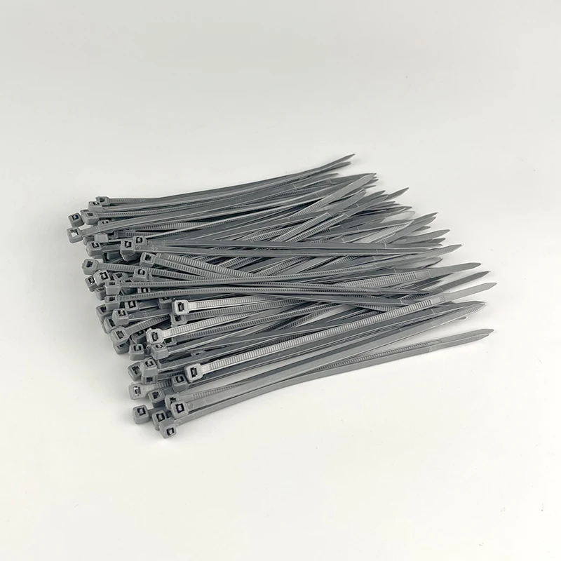 Dark Gray Nylon Cable Tie Self-locking Plastic Cable Tie 3 * 100mm 4 * 150mm 4 × 200mm 5 × 300mm Strap