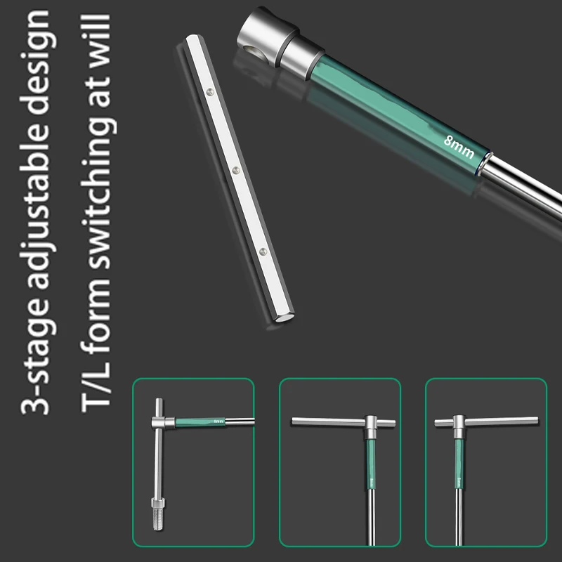 Imagem -06 - tipo Hex Torque Wrench para Bicicleta Ferramentas de Oficina Mecânica Automotiva Ferramenta de Mão Alta Velocidade Rotativa Hexagonal Sliding Rod Wrench t