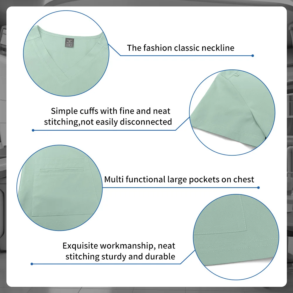 Lekki, oddychający strój warsztatowy - unisex, odporny na zagniecenia, spodnie o prostych nogawkach, wytrzymała odzież robocza, łatwa w czyszczeniu.