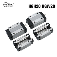 4 Pcs HGH20CA HGW20CC Steel Cage Carriages HGR20 Linear Guide Rail Block Fit HIWIN HR20 Width 20mm Guide For CNC Milling Router