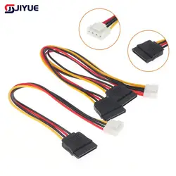 4 Pin To SATA 2 Serial HDD Power Adapter Cable Hard Drive Connector Male To Female Molex SATA Extension Cord  Y Splitter