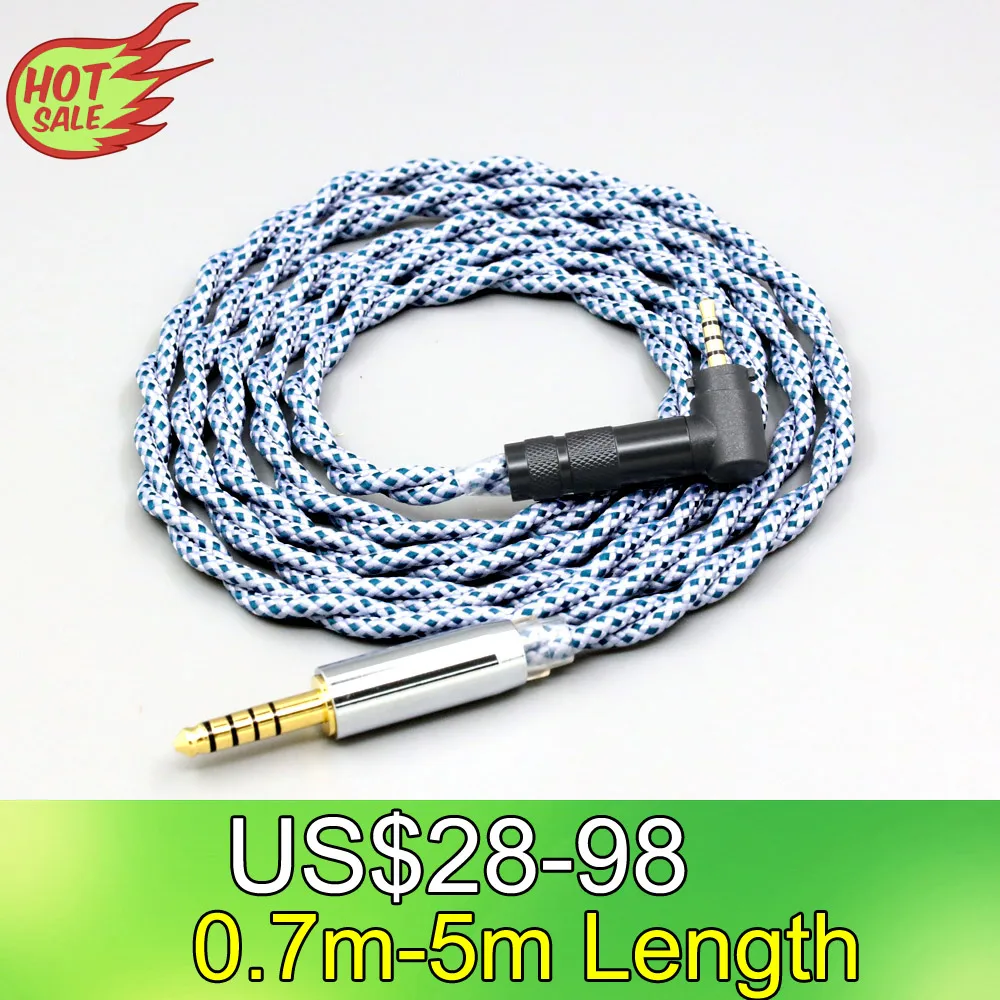 99% Pure Silver Mix Graphene OCC Shielding Earphone Cable For Fostex T50RP 50TH Anniversary RP Stereo Headphone LN008667