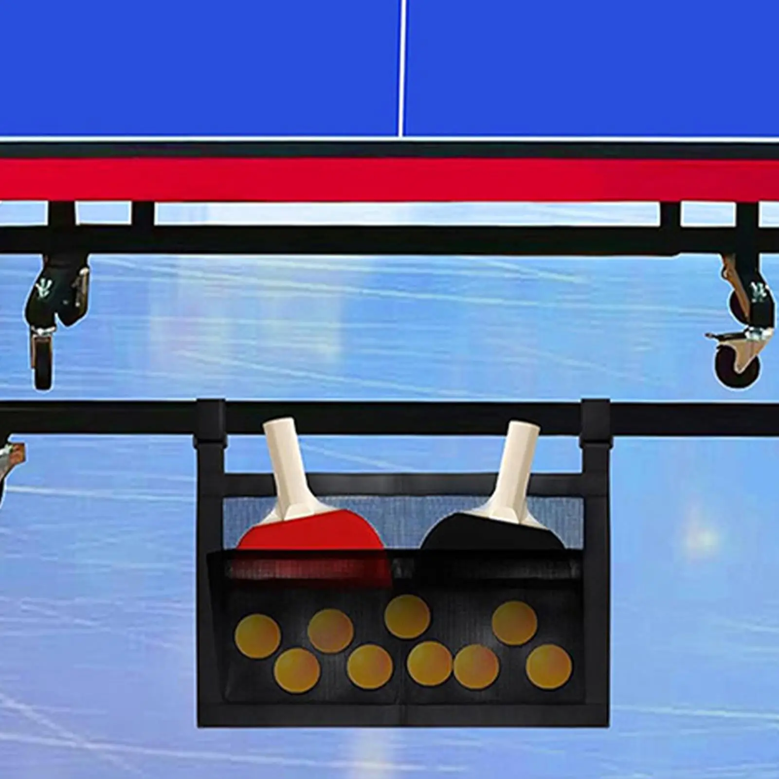 

Стойка для хранения теннисных ракеток, сетчатая сумка-органайзер для тренировочного оборудования клуба, держатель для ракеток и мячей для настольного тенниса для развлечений