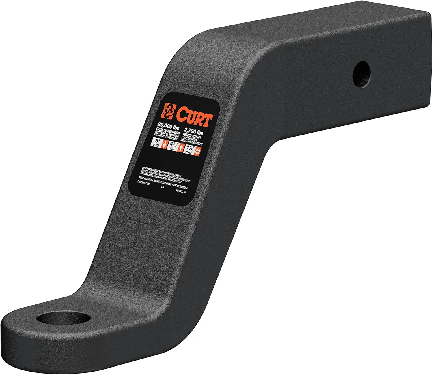 

Heavy-Duty Forged Trailer Hitch Ball Mount, 2-1/2-Inch Receiver, 20,000 lbs Capacity, 6-Inch Drop & 4-1/2-Inch Rise