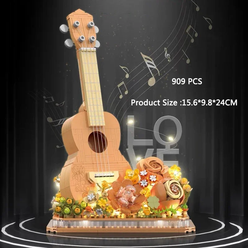 Moc gelo neve cristal pássaro flor cachoeira blocos de construção diy montagem ornamento educacional brinquedo presente aniversário da menina