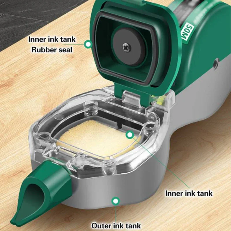 Fuente de tinta para carpintería, marcador de línea de dibujo automático, carpintería, construcción de edificios, marcado de tierra, Scriber, herramientas de nivel de espíritu