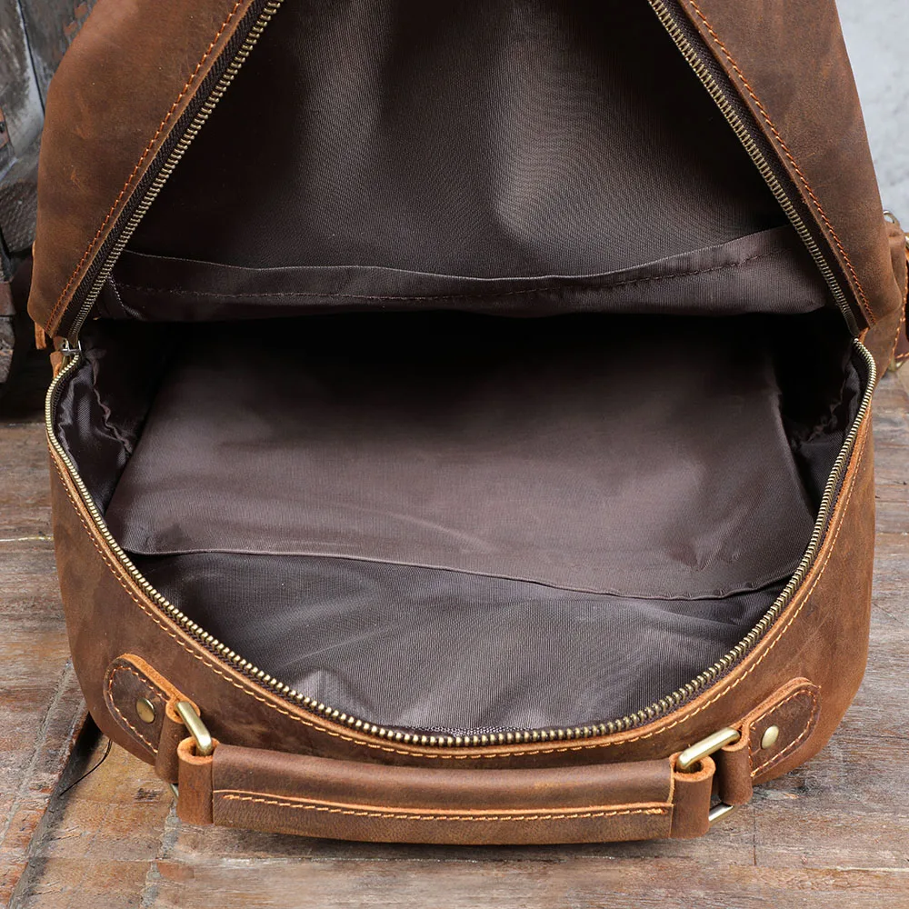 S.WORKER Vintage Echtleder-Rucksack für Herren, Große Laptop-Schultertasche aus Rindsleder, Klassische Vintage Crazy Horse Schultasche für Reisen – Detail 19