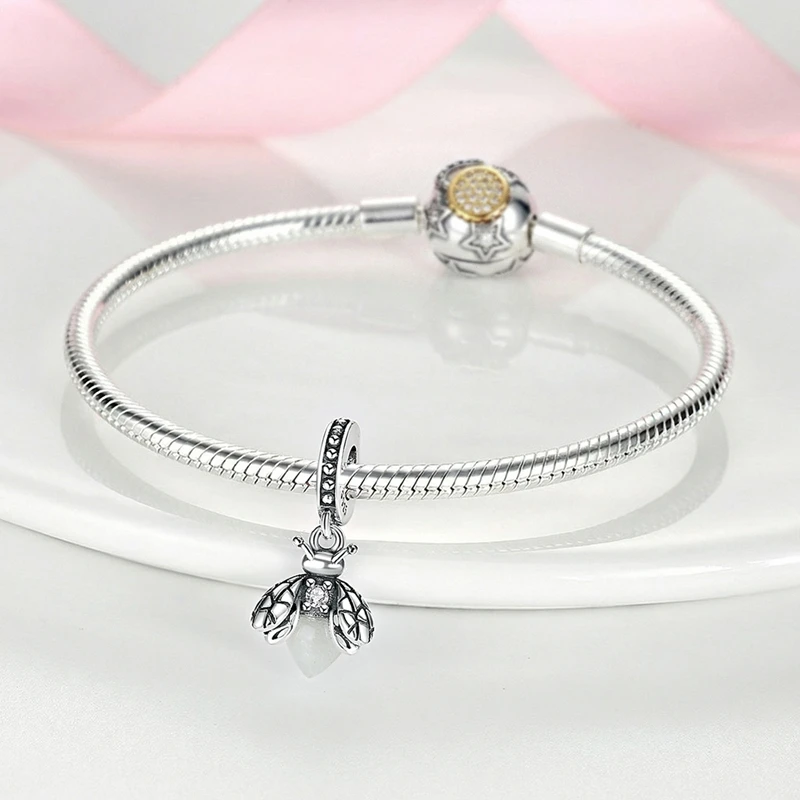 2026 Sommer Charms Perlenanhänger 925 Sterling Silber Ozeanperle Fisch Muschel Schildkröte Charm passend für Armband für Damen DIY Schmuck Geschenk – Detail 5
