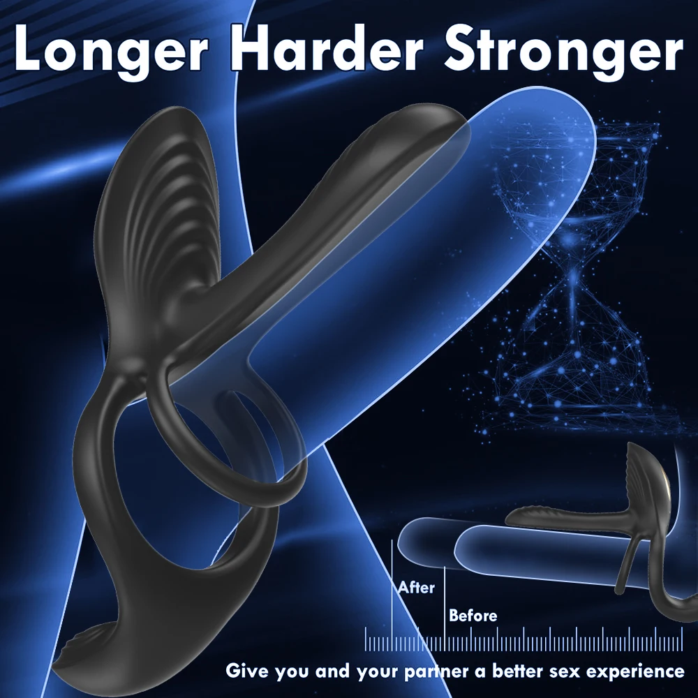 Penis Ring Cock Vibrator Sex Toys For Couple Men Wireless Remote Control Cockring Vaginal Stimulator Massager Male Peni Sleeve