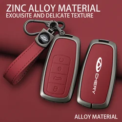 Zinc Alloy Car Key Case Cover Shell Fob For Chery Tiggo 8 Pro Tiggo 8plus New 5 plus 7pro Tiggo 7 Pro Max C5 Protector Keychain