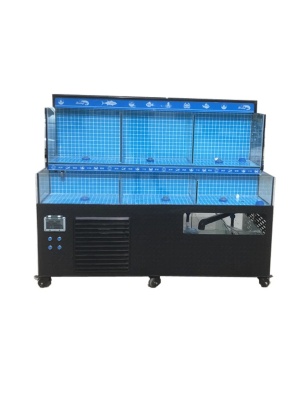 Mobile seafood pool refrigeration integration