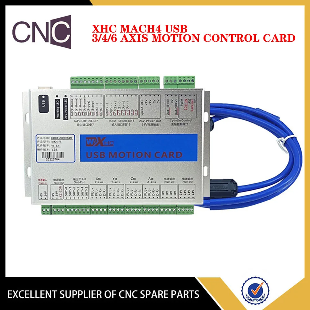 

XHC mach4 motion control card cnc controller USB 3/4/6 axis motion control card MK4 engraving machine CNC machining center