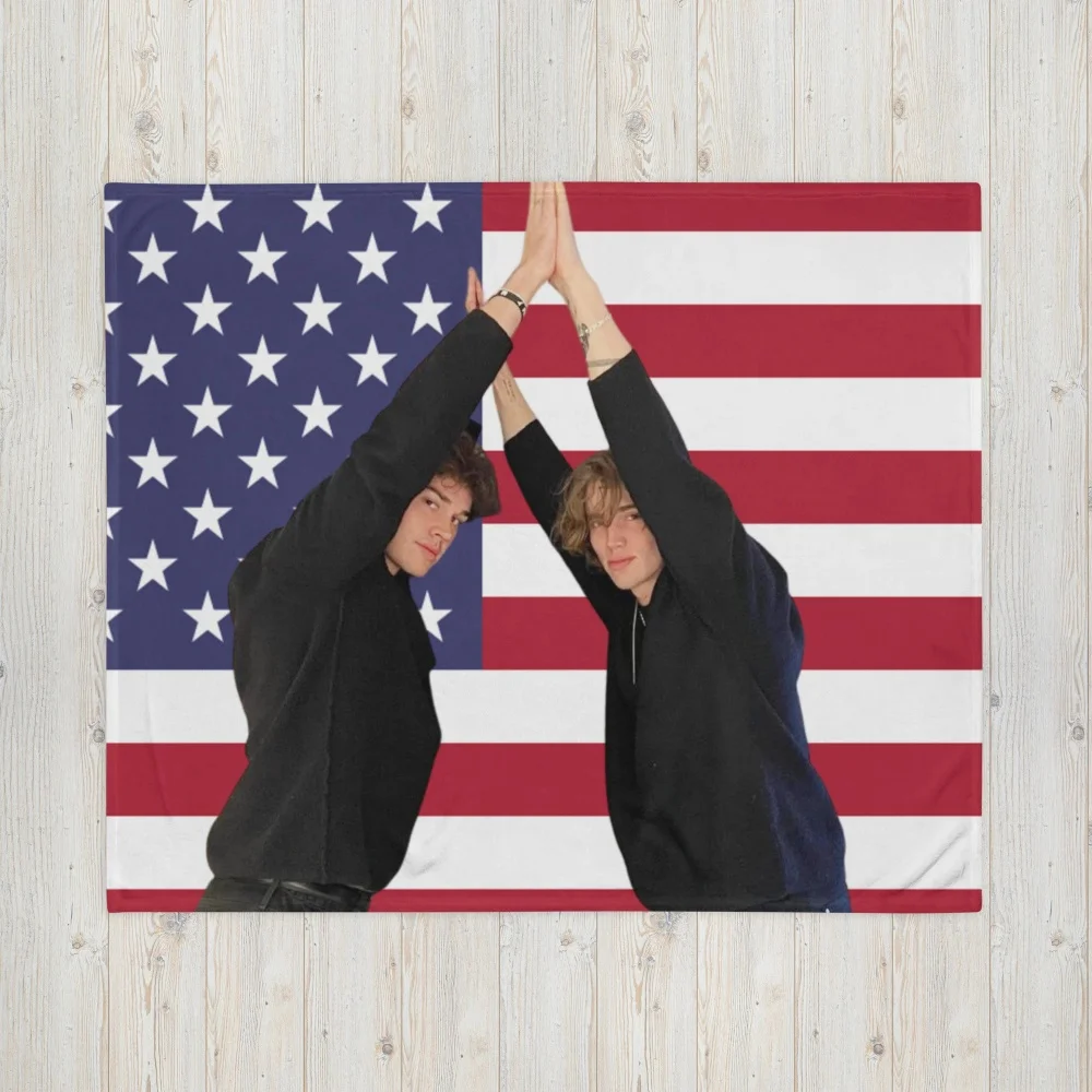 American Flag Vinnie Hacker Noah Beck iconic Wall Tapestry Funny Gift Funny Tapestry Gift For Her Dorm Decor Perfect Gift