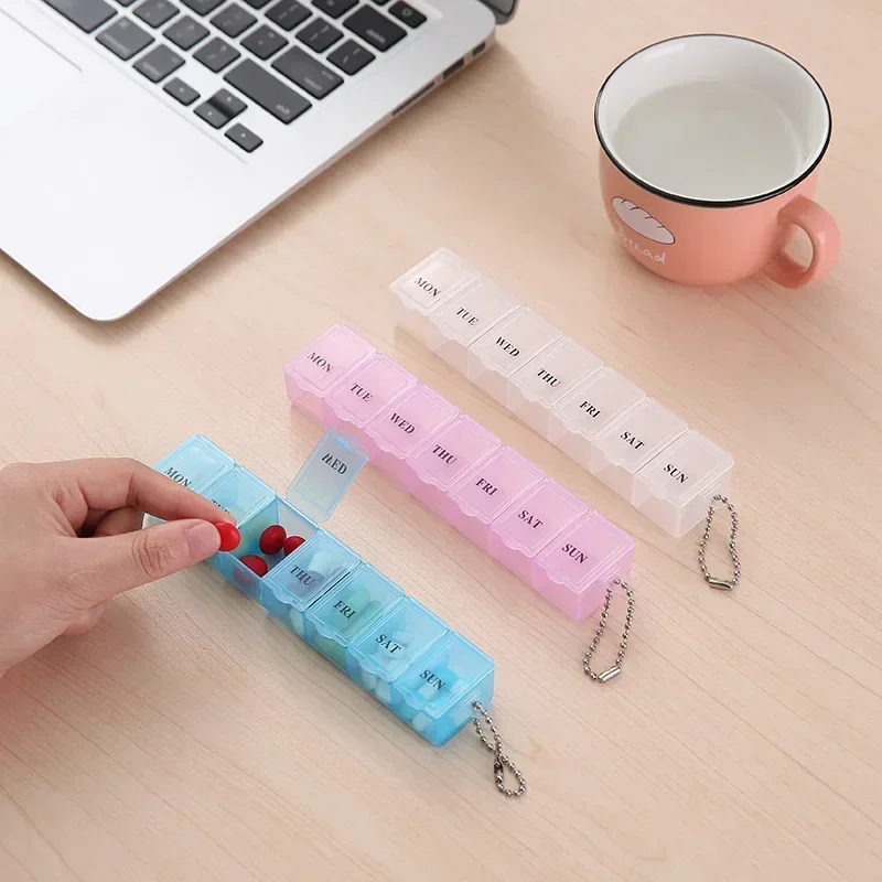 7 Days Pill Medicine Box Weekly Tablet Holder Storage Organizer Container Case Pill Box Splitter Pill Case Organizer Small Case