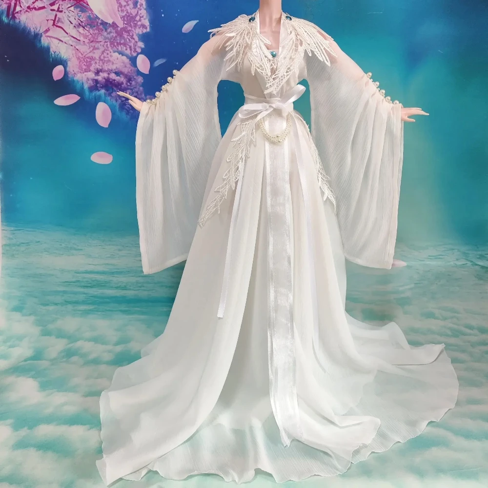 60cm Doll\'s Clothes Beautiful Dress for 1/3 Bjd Doll Ancient Hanfu Diy Girl Toy Birthday Gift Dress Up Doll Accessories, No Doll