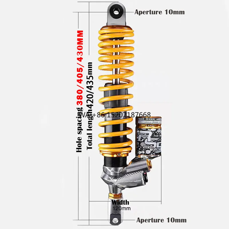 RS5 High Quality New Rear Shock Absorber 380/405MM for Fosha 350/250/300 and XMAX300 Universal Motorcycles