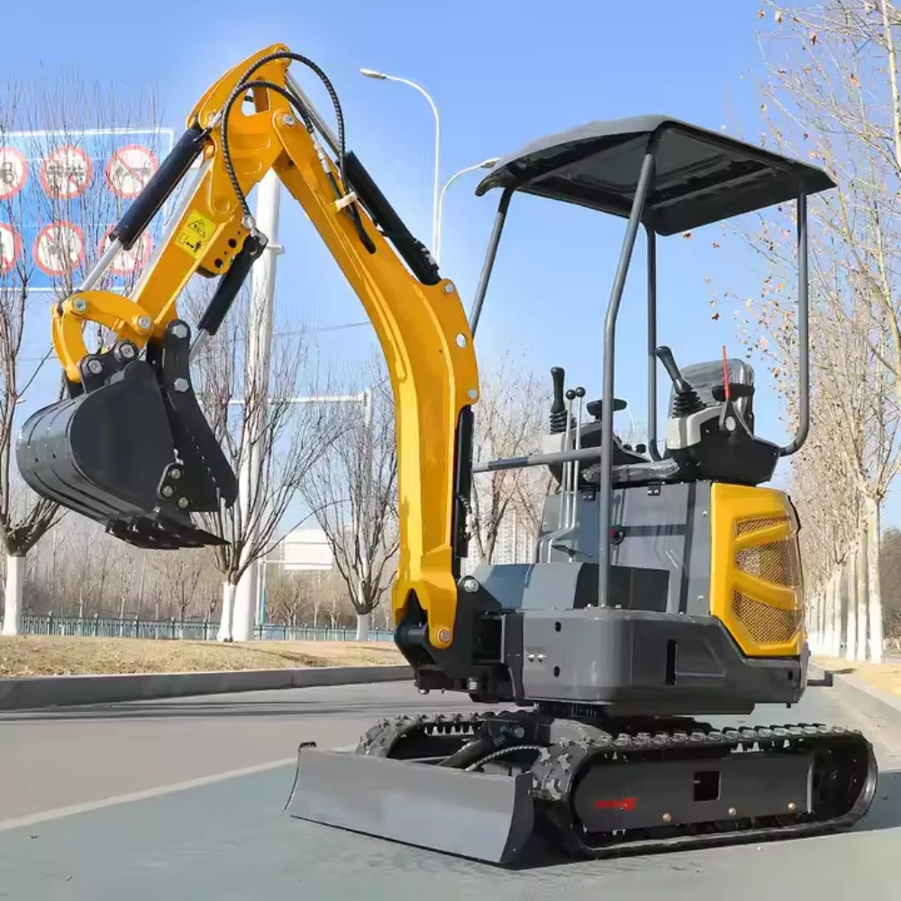 Cina 1.8 Ton 1.5 Ton Ekskavator Mini Ekskavator Hidrolik Mini Bagger Gratis Pengiriman Pabrik Penggali Mikro Ekskavator Kecil Kubota