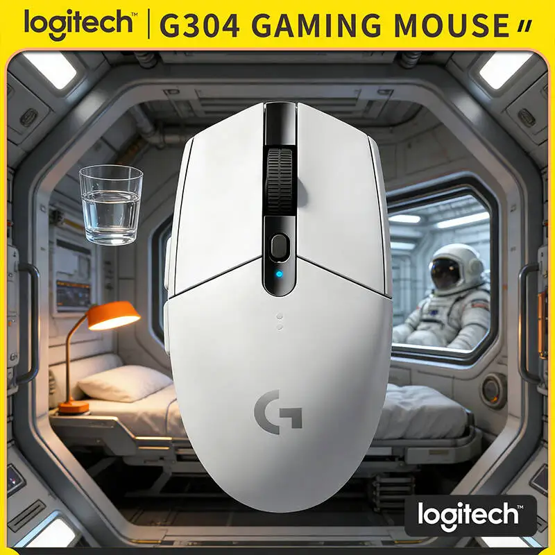 

Беспроводная игровая мышь Logitech G304 LIGHTSPEED, 12000 DPI, задержка 1 мс, сенсор HERO, 250 часов автономной работы, легкий вес, удобный захват, для домашних геймеров