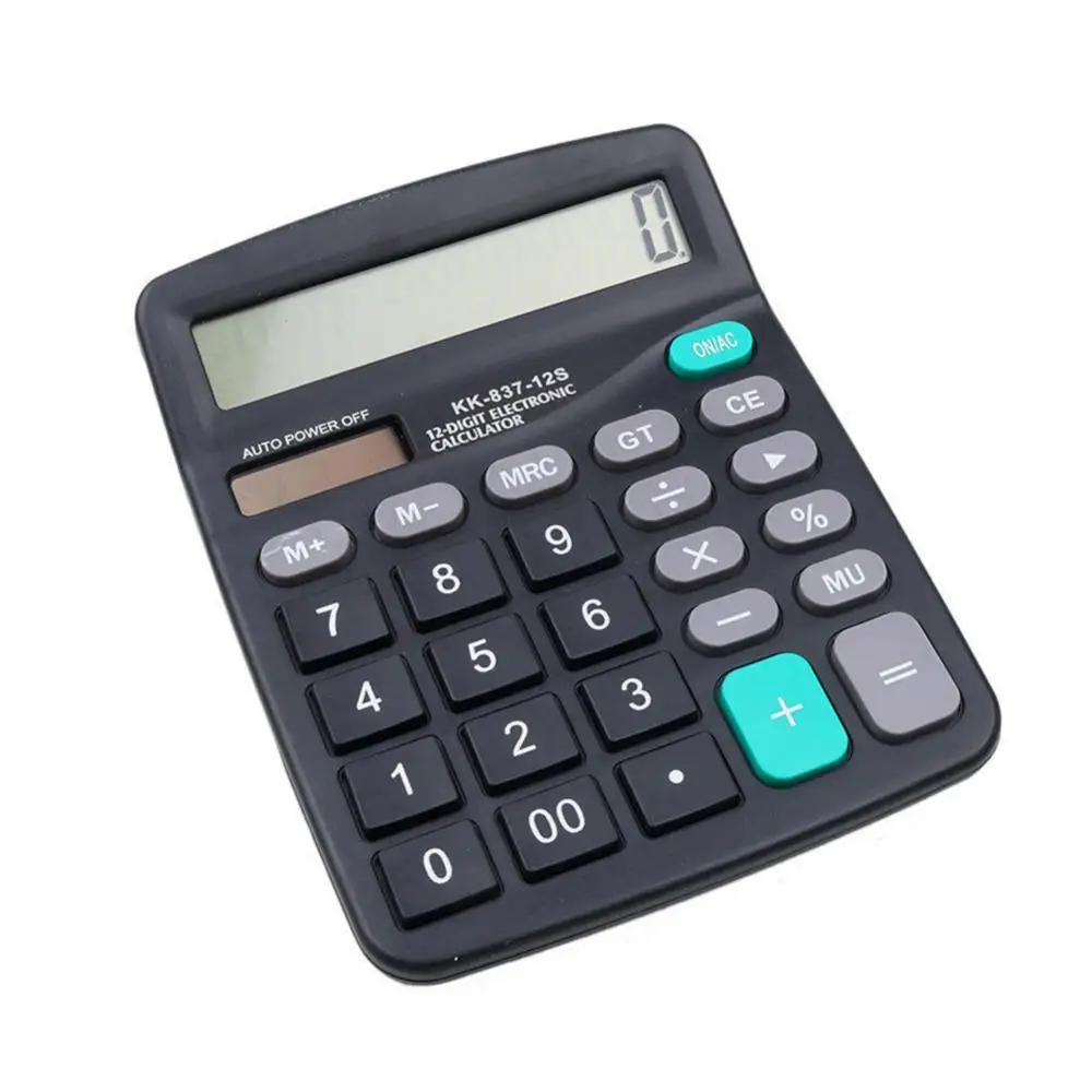 Retro Calculator Portable Solar Power 12 Digits Scientific Calculator Student School Study Supply