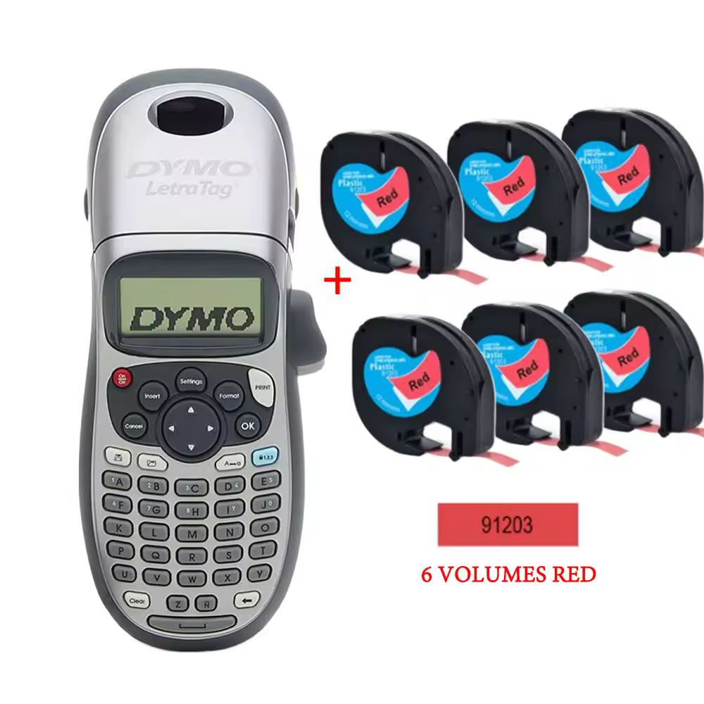 DYMO LT 100H תווית כף יד מכונה עבור LT 91201 91202 12267 91203 91204 91205 91200 12267 12 MM תווית נייד מכונת כתיבה
