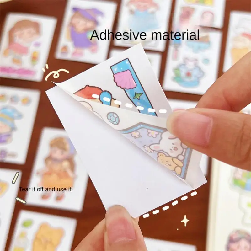 1~10PCS Sticker Book Material Easy To Tear Easy To Stick. Small And Cute Easy To Use Easy To Carry Educational Supplies