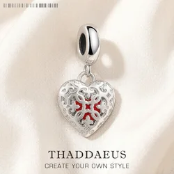 Locket Heart Ornament Charm Pendant 925 Sterling Silver Romantic Gift For Women Love Jewelry