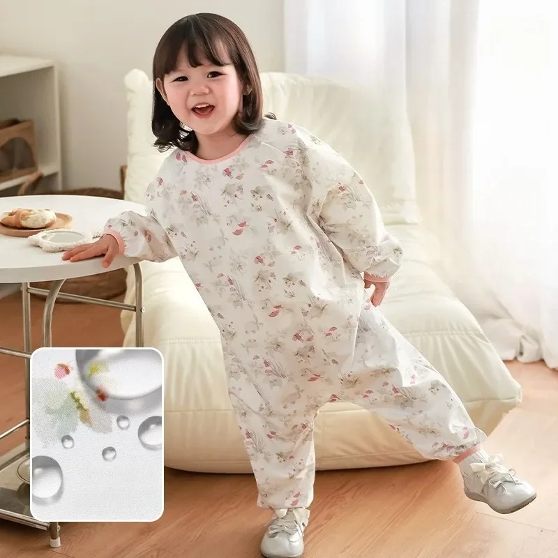 

Children's Anti Dirty Crawling Clothes, Full Body Waterproof Jumpsuit, Outer Crawling Clothes, Protective Clothing, Long Sleeves
