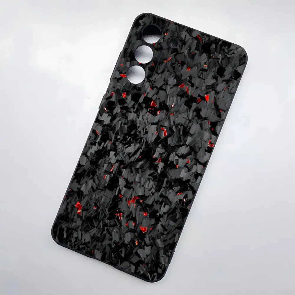 Echte geschmiedete Carbonfaser-Handyhülle für Samsung S26 S25 Plus S20 S20 Plus S22 Ultra S23 FE S21 Plus S21 Ultra Soft Cover