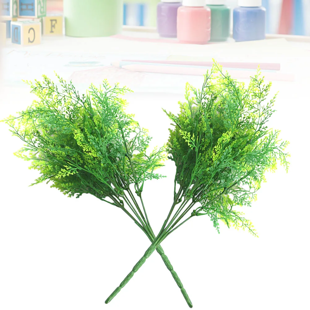 

2Pcs Simulation Greenery Fern Plant Artificial Plastic Leaves for Home Wedding Garden Rustic Decor Simulation Greenery Plants