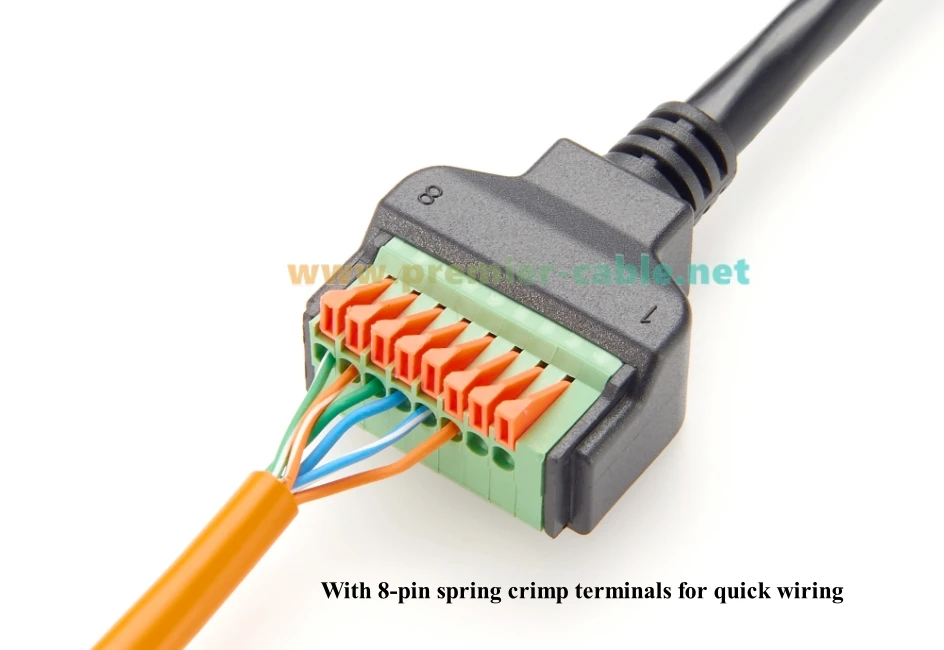 RJ45-Buchse, Breakout-Board, lötfrei, RJ45-Ethernet auf 8-polige Schnellverdrahtung, RJ45 8P8C, Federpress-Terminal, Crimp-Adapter-Extender – Detail 5
