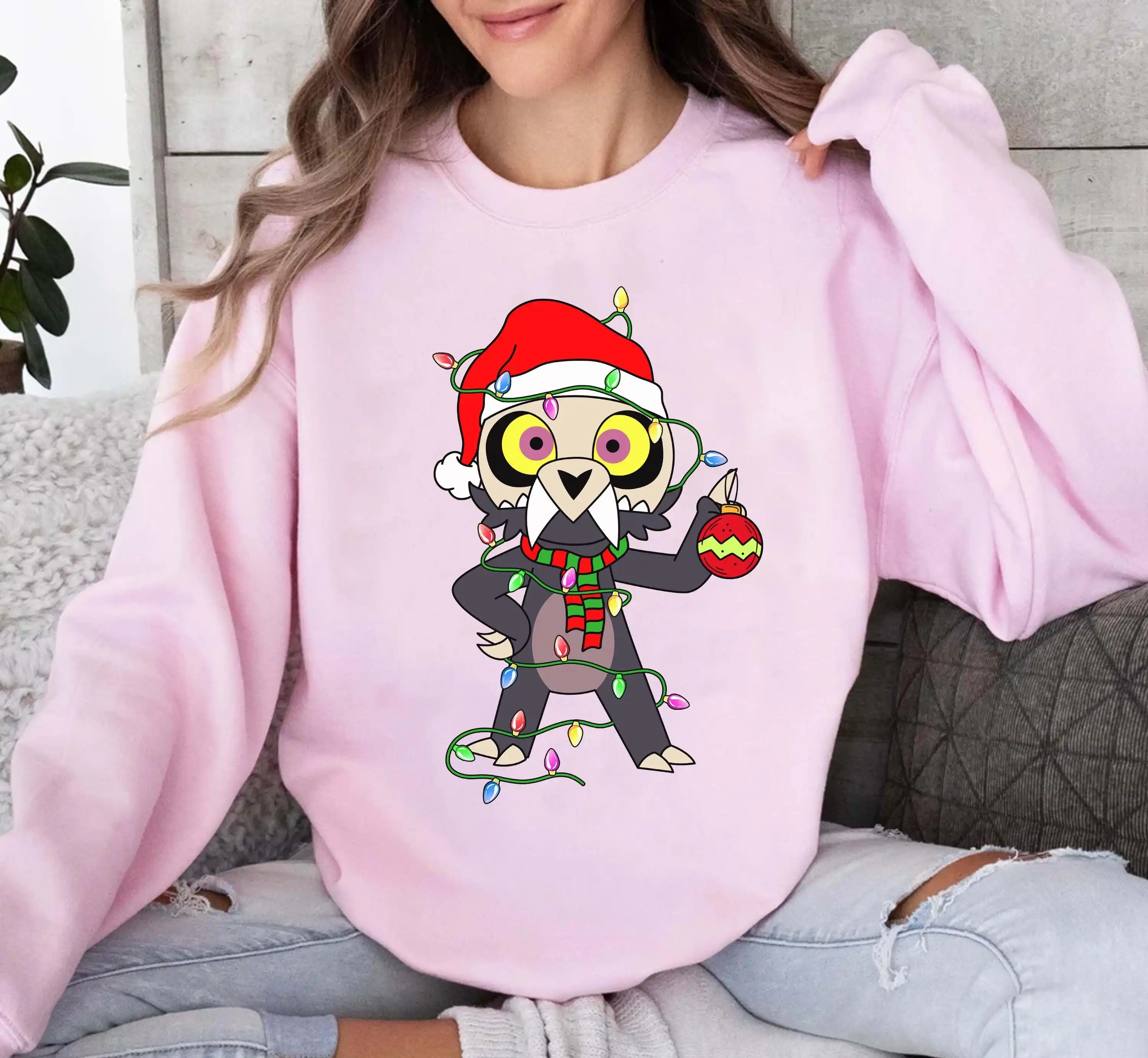 ديزني كينغ البومة البيت عيد الميلاد ضوء هوديي ديزني لاند عيد الميلاد الأسرة صور قميص الحيوان المملكة هوديي WDW رحلة عيد الميلاد