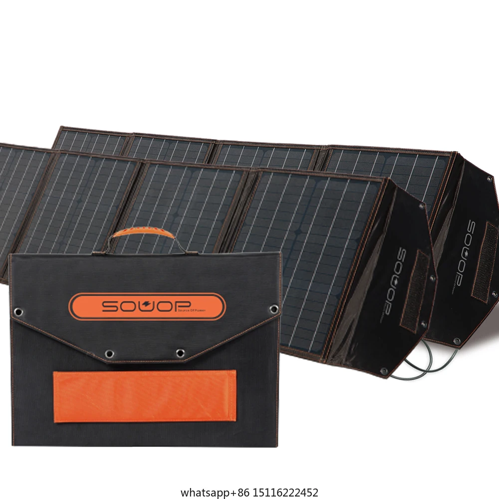 Souop Outdoor Camping Backup Waterproof 18v 400w Flexible Portable Solar Blanket Foldable Monocrystalline 500 Watt Solar Panel