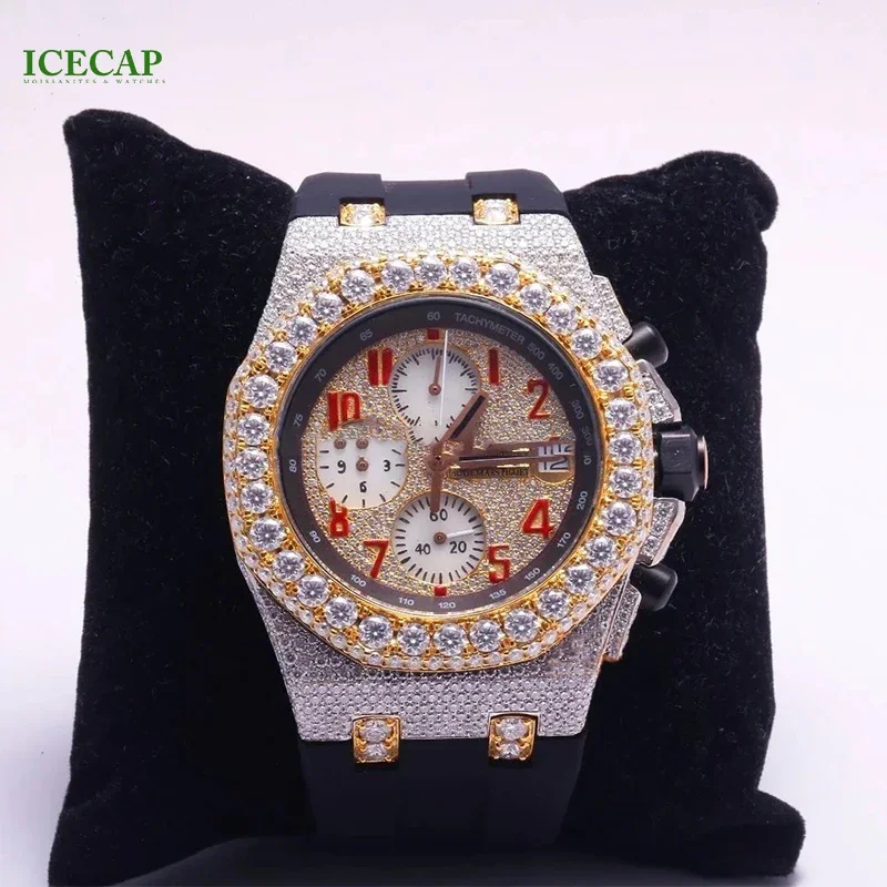 High Quality Fashion Handmade Ice Out Watch Men's And Women's Luxury Jewelry Moissanite Diamond Watch Smartwatch