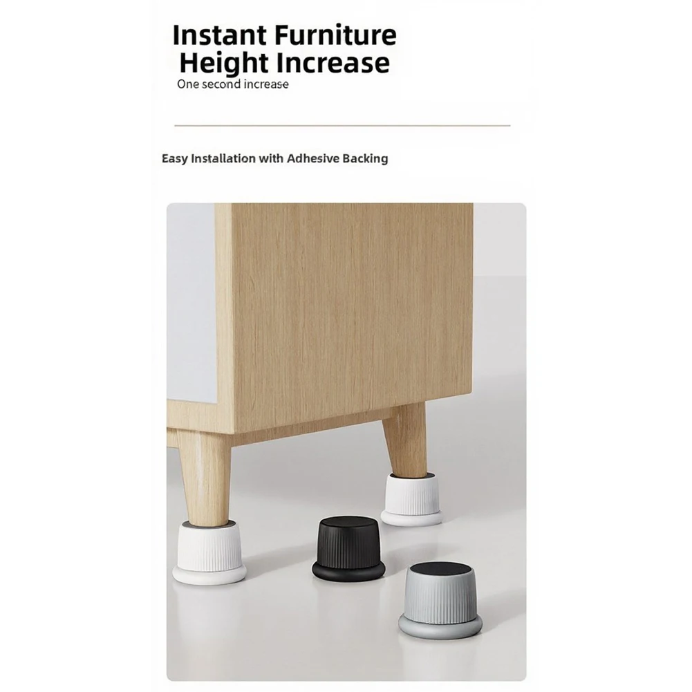 2pcs Threaded Rotating And Elevating Furniture= Heightening Pad,Adjustable Height Noise Reduction Anti-slip Feet= For Home