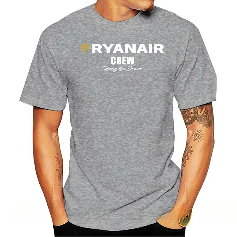 RYANAIR CREW T SHIRT AIRLINE T SHIRT RYANAIR LVING THE DREAM Interesting Short Sleeve Fashion Summer Printing New Arrival 2024