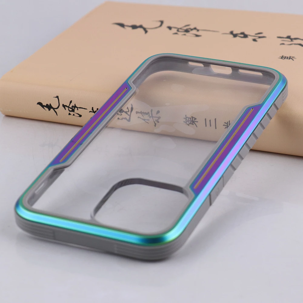 UGOJP Phone Case For iPhone 13 Pro Max Antidrop Transparent Cover For iPhone 13 Pro 13 Aluminium Frame Bumper Shockproof Shell