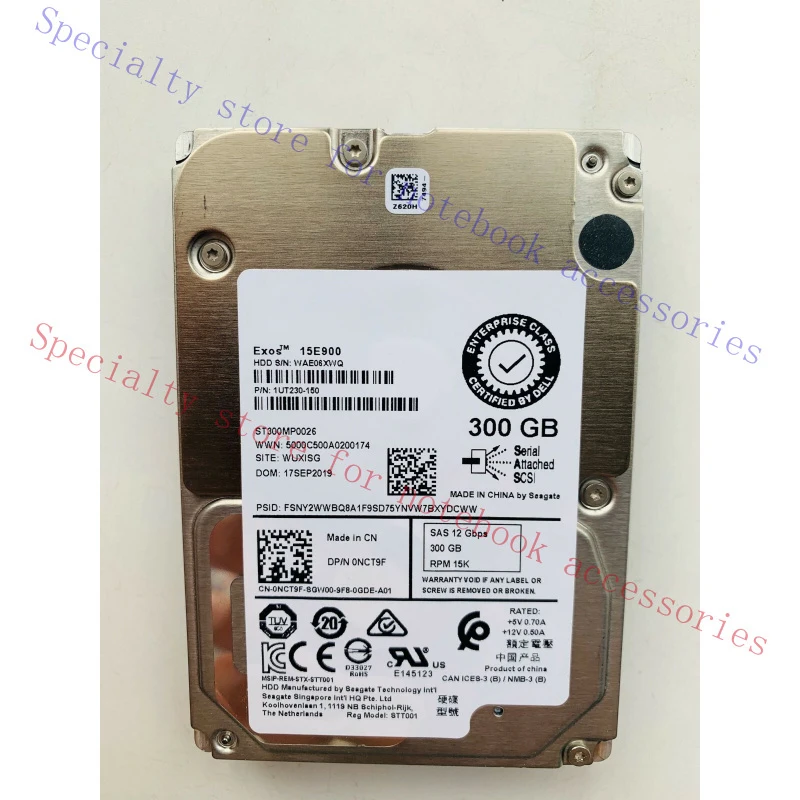 

R+ For Dell NCT9F 0NCT9F 300GB 15K 12Gb/s 2.5" SAS HDD Hard Drive ST300MP0026