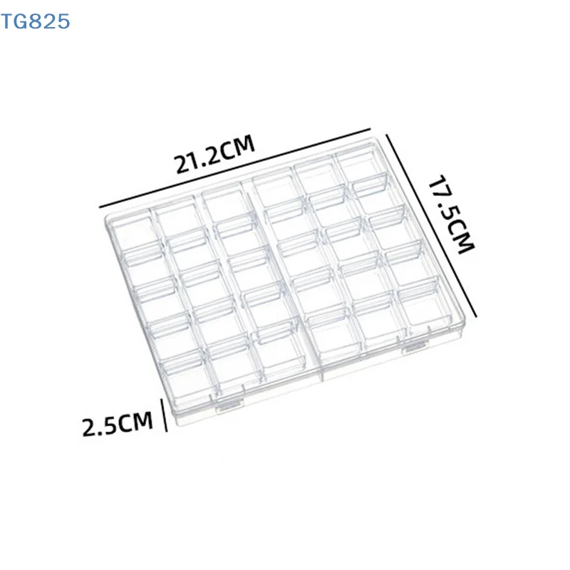 Transparent Organizer Nail Art Container Beads Rhinestone Organizer Nail Art Storage Box Multifunctional Small Grid Storage Box