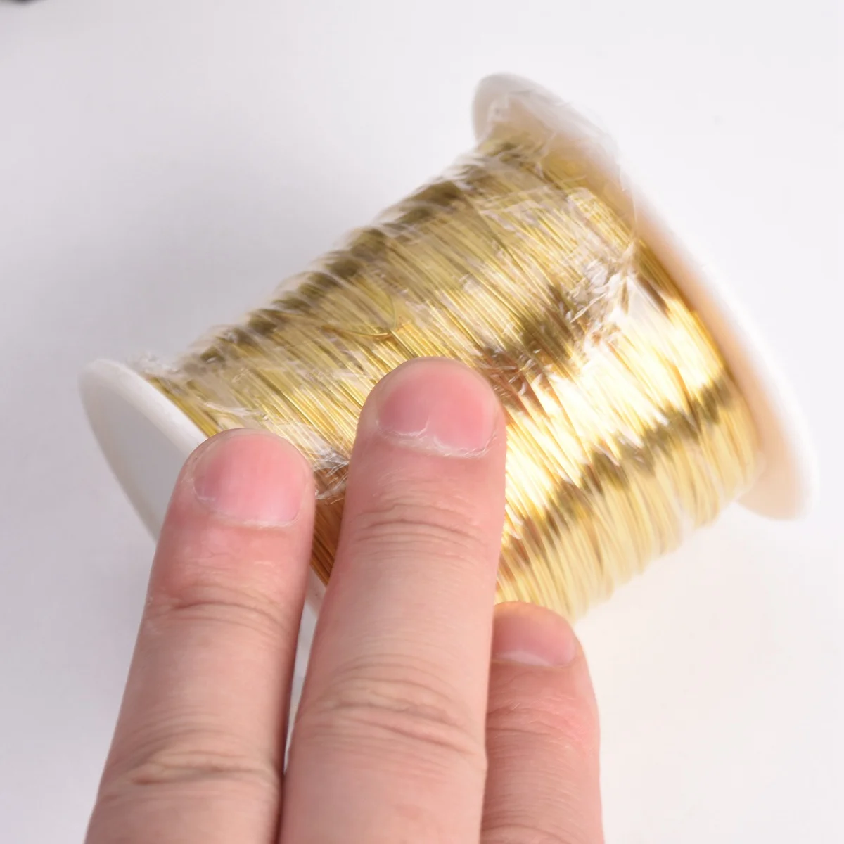 1Roll Light Gold Color 0.4mm/0.5mm Soft Metal Copper Beading Wire For Jewelry Making DIY Crafts